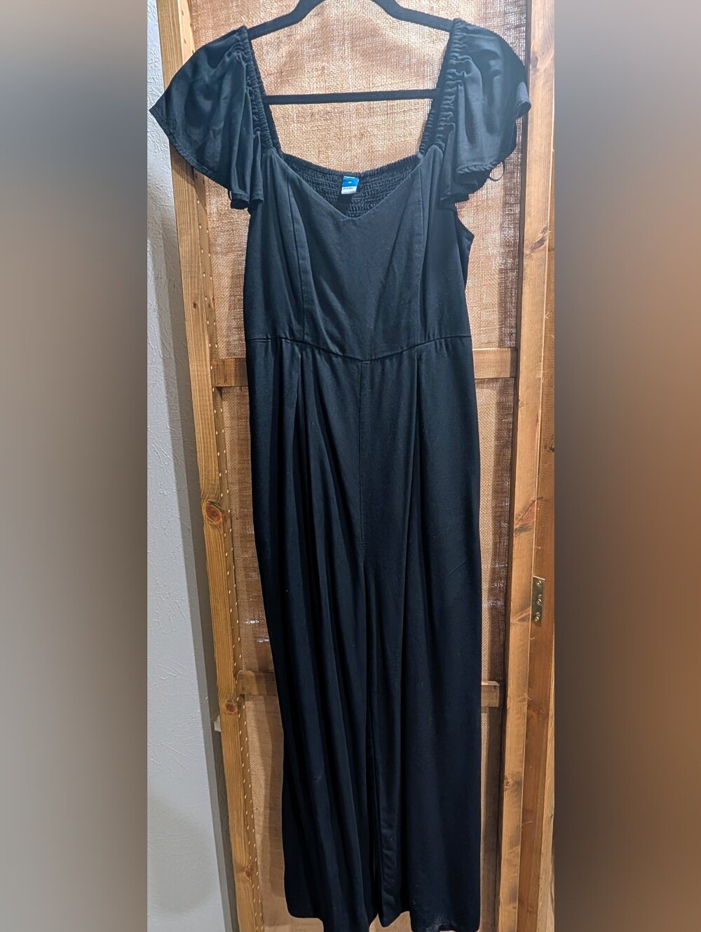 Old Navy Black Jumpsuit with Flutter Sleeves